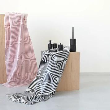 Sealskin Douchegordijn Brave 180x200cm Zwart/wit 8 Sealskin Douchegordijn Brave 180x200cm Zwart/wit - Afbeelding 8