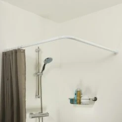 Sealskin Douchegordijnstang Seallux Combi Wit -InterieurKunst Verkoopwinkel 123 14987