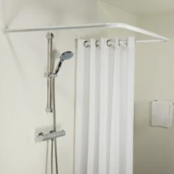 Sealskin Douchegordijnstang Seallux Combi Wit -InterieurKunst Verkoopwinkel 123 14988