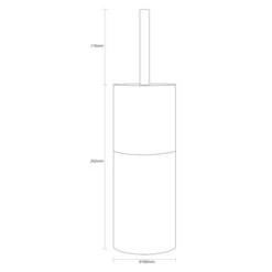 Sealskin Toiletborstelhouder Doppio Grijs 10 Sealskin Toiletborstelhouder Doppio Grijs -InterieurKunst Verkoopwinkel 123 15152