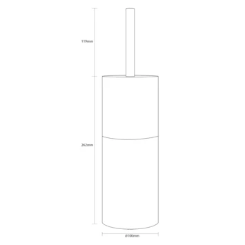 Sealskin Toiletborstelhouder Doppio Grijs 6 Sealskin Toiletborstelhouder Doppio Grijs - Afbeelding 6