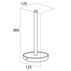 Tiger Reserverolhouder Urban Zwart Staand 17 Tiger Reserverolhouder Urban Zwart Staand -InterieurKunst Verkoopwinkel 123 15172