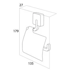 Tiger Toiletrolhouder Impuls Met Klep RVS -InterieurKunst Verkoopwinkel 123 15194
