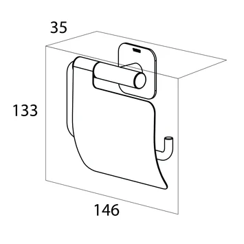 Tiger Toiletrolhouder Colar Met Klep RVS 9 Tiger Toiletrolhouder Colar Met Klep RVS - Afbeelding 9