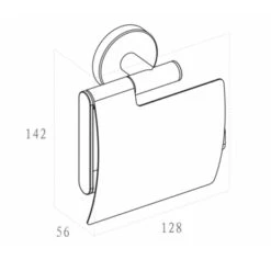 Marho Toiletrolhouder Luxor Met Klep Zwart -InterieurKunst Verkoopwinkel 123 15310