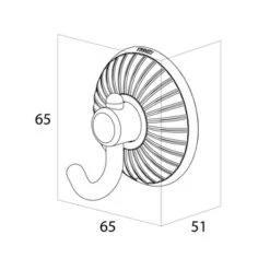 Tiger Haak Ivy Chroom Met Wit -InterieurKunst Verkoopwinkel 123 15352