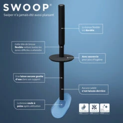 Tiger Toiletborstelhouder TESS Met Swoop Borstel Flexibel Blauw/zwart -InterieurKunst Verkoopwinkel 123 15387