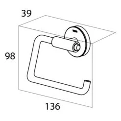 Tiger Toiletrolhouder Urban Zwart -InterieurKunst Verkoopwinkel 123 15401