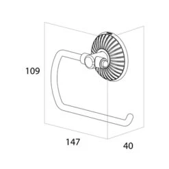 Tiger WC-rolhouder Ivy Chroom/wit -InterieurKunst Verkoopwinkel 123 15463