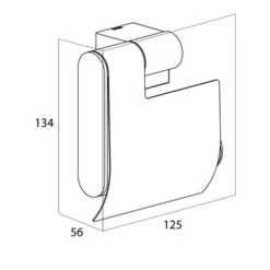 Tiger Toiletrolhouder Nomad Met Klep Zwart -InterieurKunst Verkoopwinkel 123 15471