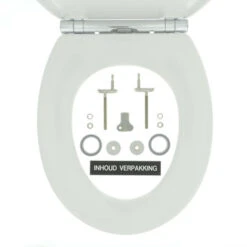 Tiger WC Bril Boston Wit/Chroom Kunststof Met Softclose -InterieurKunst Verkoopwinkel 123 15489