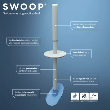 Tiger Toiletborstelhouder TESS Met Swoop Borstel Flexibel Wit/ Lichtgrijs 9 Tiger Toiletborstelhouder TESS Met Swoop Borstel Flexibel Wit/ Lichtgrijs - Afbeelding 9