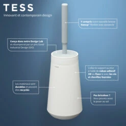 Tiger Toiletborstelhouder TESS Met Swoop Borstel Flexibel Wit/ Lichtgrijs 20 Tiger Toiletborstelhouder TESS Met Swoop Borstel Flexibel Wit/ Lichtgrijs -InterieurKunst Verkoopwinkel 123 15557