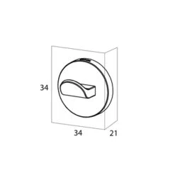 Tiger Noon Zelfklevende Kleine Haak Chroom -InterieurKunst Verkoopwinkel 123 15565