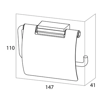 Tiger Toiletrolhouder Cliqit Donkergrijs Met Klep RVS 4 Tiger Toiletrolhouder Cliqit Donkergrijs Met Klep RVS - Afbeelding 4