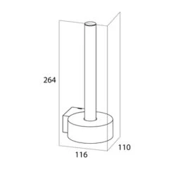 Tiger Reserverolhouder Nomad Hangend Zwart -InterieurKunst Verkoopwinkel 123 15751