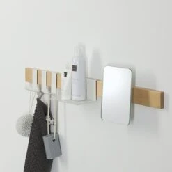 Sealskin Kapstok Met Spiegel Brix Wit -InterieurKunst Verkoopwinkel 123 15768