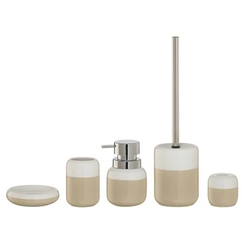 Sealskin Toiletborstelgarnituur Sphere Porcelein Zand 2 Sealskin Toiletborstelgarnituur Sphere Porcelein Zand - Afbeelding 2