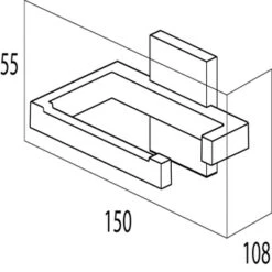 Tiger Toilethouder Zenna Chroom/Wengé -InterieurKunst Verkoopwinkel 123 15793