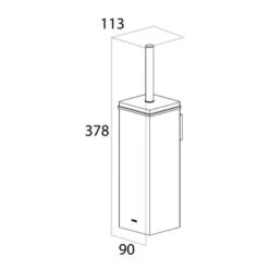 Tiger Toiletborstelhouder Items Hangend Vierkant Chroom -InterieurKunst Verkoopwinkel 123 15865