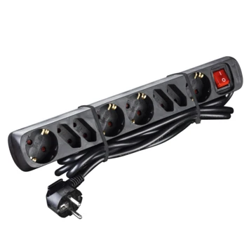 Handson Stekkerdoos 8-voudig RA Zwart 2,5 Meter 1 Handson Stekkerdoos 8-voudig RA Zwart 2,5 Meter