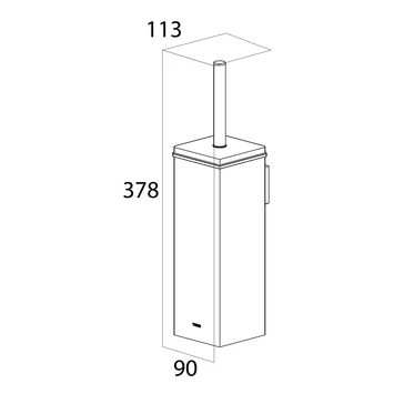 Tiger Toiletborstelhouder Items Hangend Vierkant RVS 6 Tiger Toiletborstelhouder Items Hangend Vierkant RVS - Afbeelding 6