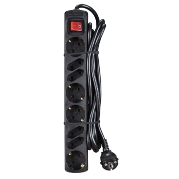 Handson Stekkerdoos 8-voudig RA Zwart 2,5 Meter 3 Handson Stekkerdoos 8-voudig RA Zwart 2,5 Meter - Afbeelding 3