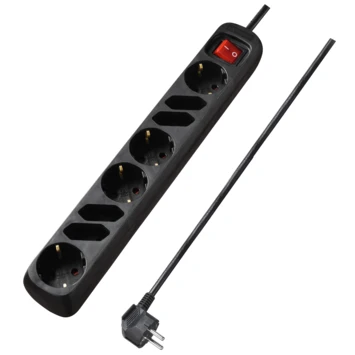 Handson Stekkerdoos 8-voudig RA Zwart 2,5 Meter 4 Handson Stekkerdoos 8-voudig RA Zwart 2,5 Meter - Afbeelding 4