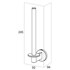 Tiger Reserverolhouder Noon Zwart -InterieurKunst Verkoopwinkel 123 15935