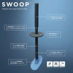 Tiger Toiletborstelhouder TESS Met Swoop Borstel Flexibel Zwart/antraciet -InterieurKunst Verkoopwinkel 123 15956