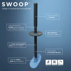 Tiger Toiletborstelhouder TESS Met Swoop Borstel Flexibel Zwart/antraciet -InterieurKunst Verkoopwinkel 123 15958