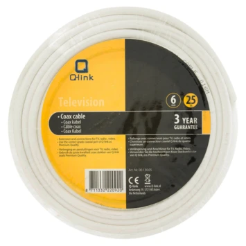 Q-Link Coax Kabel RG59 25 Meter Wit 15 Q-Link Coax Kabel RG59 25 Meter Wit - Afbeelding 15