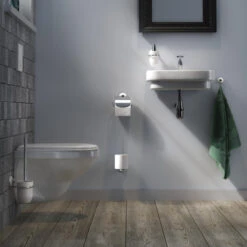 Tiger Toiletrolhouder Ivy Chroom/wit Met Klep 8 Tiger Toiletrolhouder Ivy Chroom/wit Met Klep -InterieurKunst Verkoopwinkel 123 16026