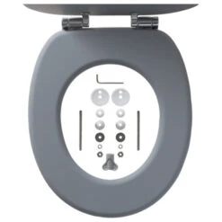 Tiger WC Bril Reno Grijs -InterieurKunst Verkoopwinkel 123 16036