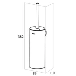Tiger Toiletborstelhouder Noon Zwart -InterieurKunst Verkoopwinkel 123 16050