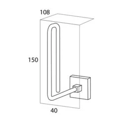 Tiger Reserverolhouder Melbourne Hangend Chroom -InterieurKunst Verkoopwinkel 123 16101