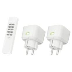 KlikAanKlikUit ACC2-3500R Set Met Afstandsbediening En 2 Compacte Stopcontactschakelaars -InterieurKunst Verkoopwinkel 123 1611