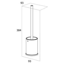 Tiger Toiletborstelhouder Colar Staand Zwart -InterieurKunst Verkoopwinkel 123 16141