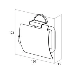 Tiger Tune Toiletrolhouder Met Klep Geborsteld RVS/mat Zwart -InterieurKunst Verkoopwinkel 123 16166