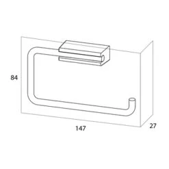 Tiger Toiletrolhouder Cliqit Donkergrijs RVS -InterieurKunst Verkoopwinkel 123 16194
