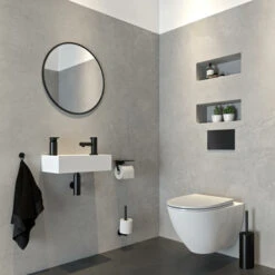 Tiger Toiletrolhouder Noon Met Planchet Zwart -InterieurKunst Verkoopwinkel 123 16231