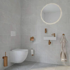 Marho Toiletrolhouder Luxor Met Klep Brons Koper -InterieurKunst Verkoopwinkel 123 16242