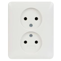 Gira ST55 Inbouw Dubbel Stopcontact Wit