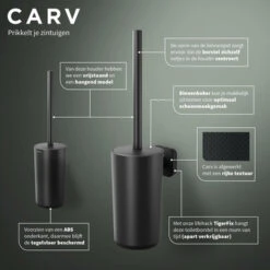 Tiger Toiletborstelhouder Carv Vrijstaand Zwart 10 Tiger Toiletborstelhouder Carv Vrijstaand Zwart -InterieurKunst Verkoopwinkel 123 16305