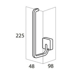 Tiger Reserverolhouder Impuls Hangend RVS -InterieurKunst Verkoopwinkel 123 16319