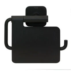 Tiger Toiletrolhouder Colar Met Klep Zwart -InterieurKunst Verkoopwinkel 123 16326