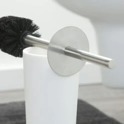 Sealskin Toiletborstelhouder Glossy Zilver -InterieurKunst Verkoopwinkel 123 16387