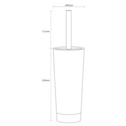 Sealskin Toiletborstelhouder Glossy Zilver -InterieurKunst Verkoopwinkel 123 16390