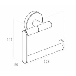 Marho Toiletrolhouder Luxor Zonder Klep Chroom -InterieurKunst Verkoopwinkel 123 16410