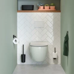 Tiger Carv Toiletrolhouder Zonder Klep Zwart -InterieurKunst Verkoopwinkel 123 16416